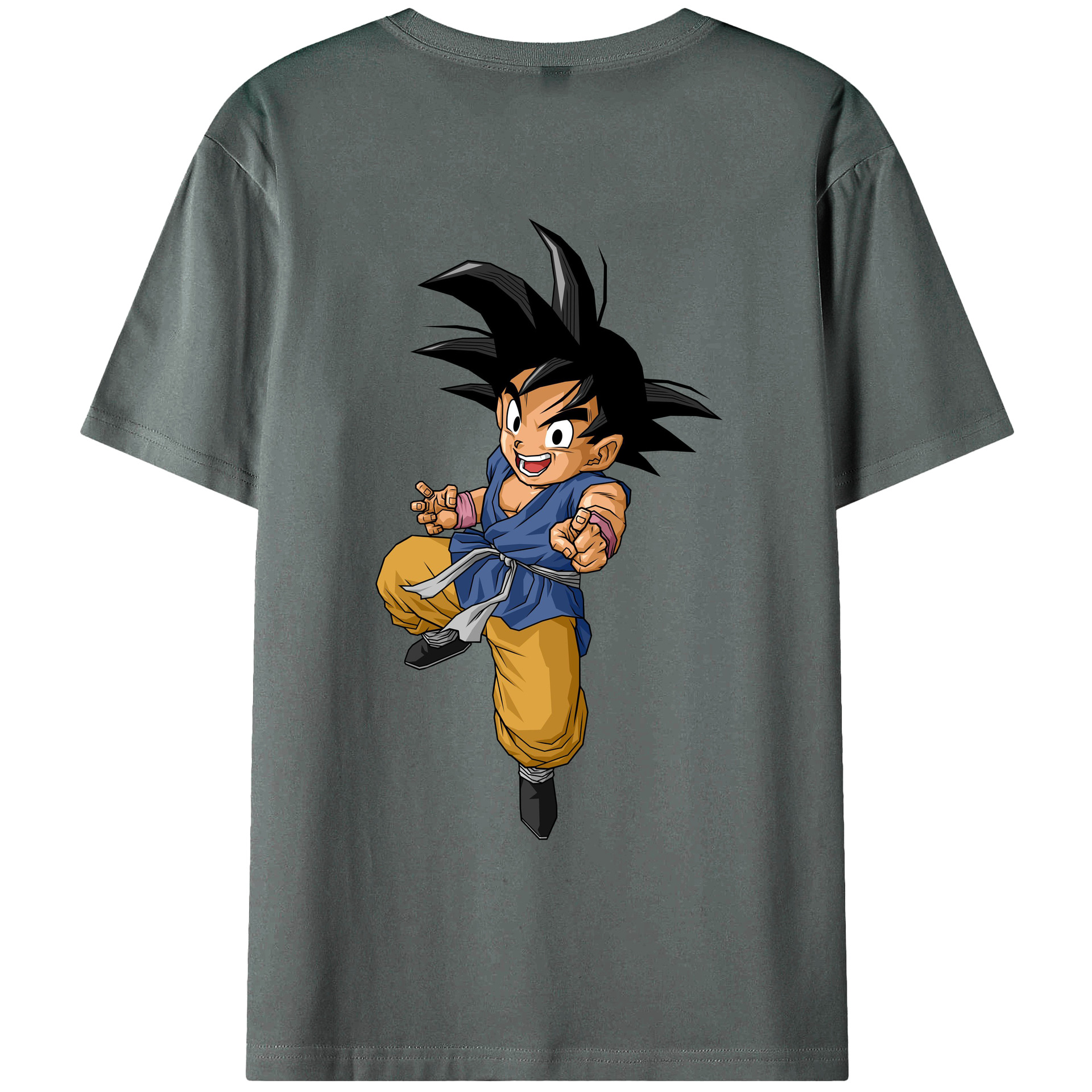 （画像用） ドラゴンボール 孫悟空（そん ごくう）Son Goku カカロット DRAGON BALL Kakarotto 綿100％ メンズ半袖Tシャツ（バックプリント） 通気性